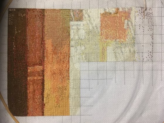 Этап процесса «Девушка у двери»