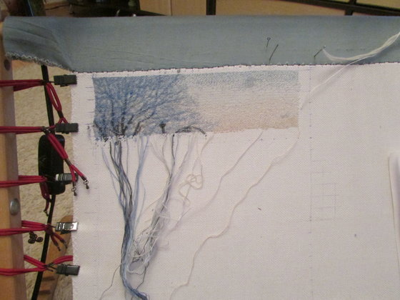 Этап процесса «Вечерний город или сумерки»