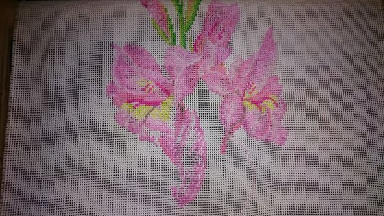 Этап процесса «Букет в розовых тонах»