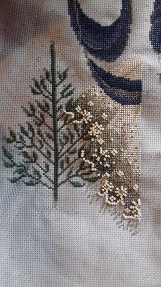 Этап процесса «Ice Angel. Lavender&Lace. Дизайн Мэрилин Левитт-Инблюм.»