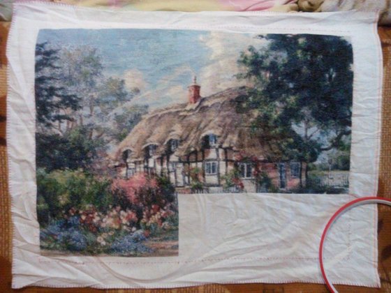 Этап процесса «Сказочный домик по картине Marty Bell»