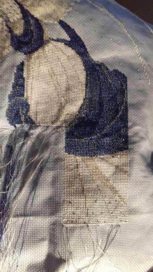 Этап процесса «Ice Angel. Lavender&Lace. Дизайн Мэрилин Левитт-Инблюм.»