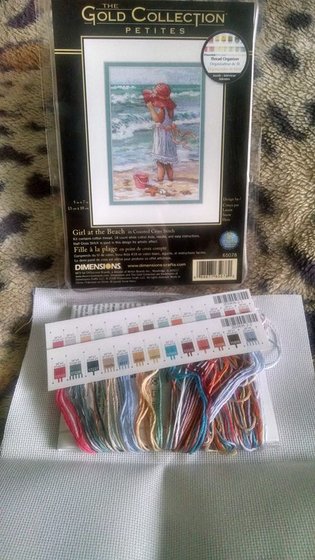 Этап процесса «Girl at the Beach»