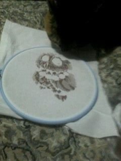 Этап процесса «"Совёнок в бусах.Весна."»