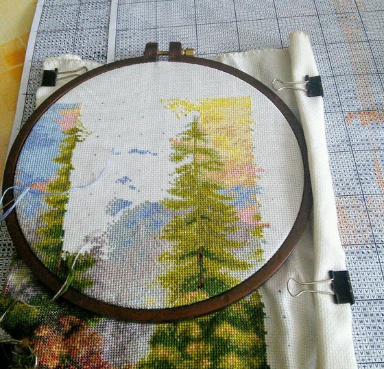 Этап процесса «Горный пейзаж от Luca-S»