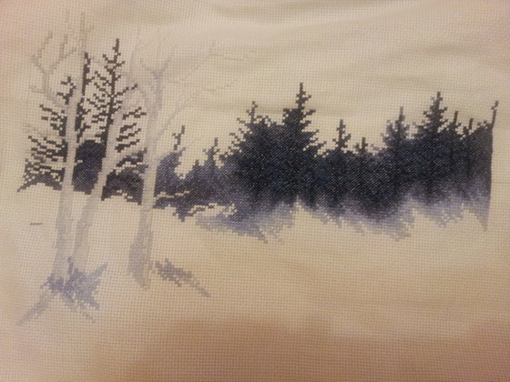 Этап процесса «Зимняя ночь»