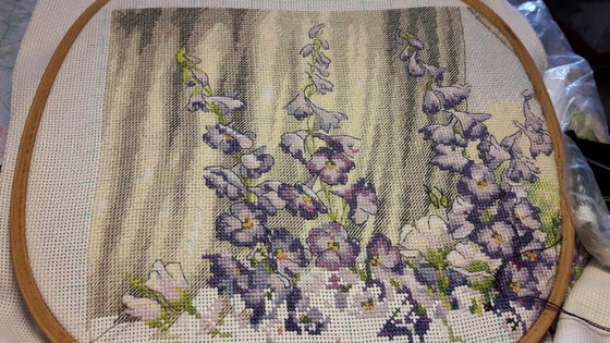 Этап процесса «DIMENSIONS Пионы и дельфиниумы»