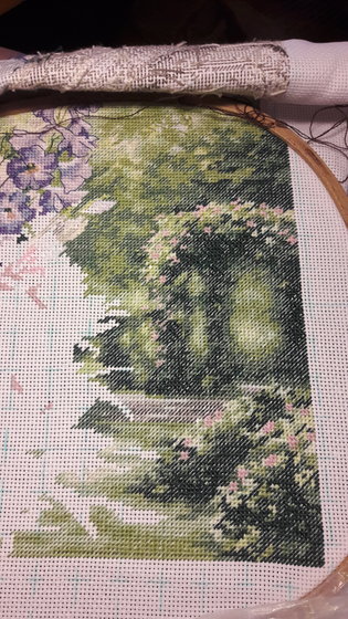 Этап процесса «DIMENSIONS Пионы и дельфиниумы»