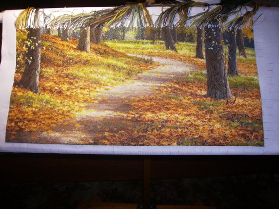 Этап процесса «Тропинка в осеннем парке»