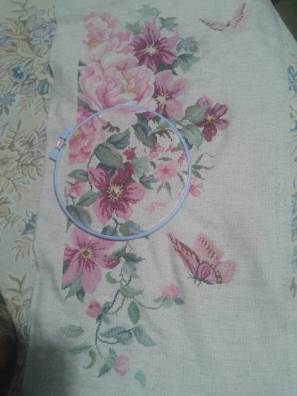 Этап процесса «"Розовые цветы"»