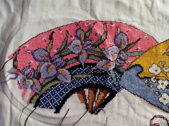 Этап процесса «Китайские веера»