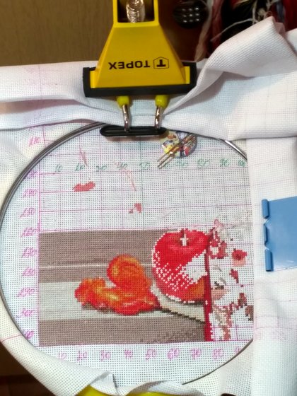 Этап процесса «Яблоки на снегу»