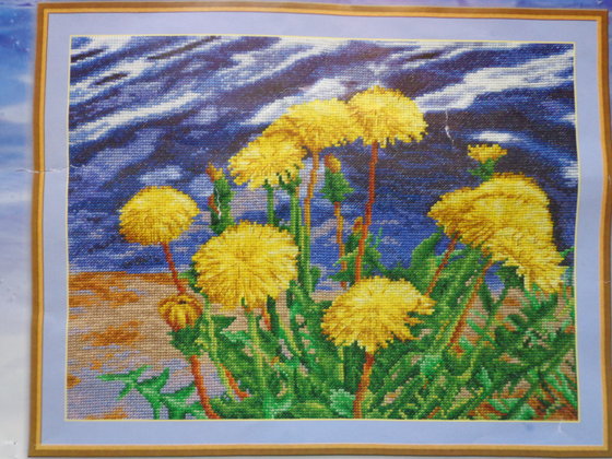 Этап процесса «Одуванчики у воды»