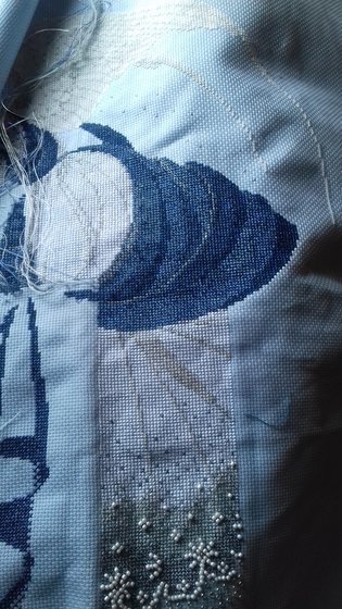 Этап процесса «Ice Angel. Lavender&Lace. Дизайн Мэрилин Левитт-Инблюм.»