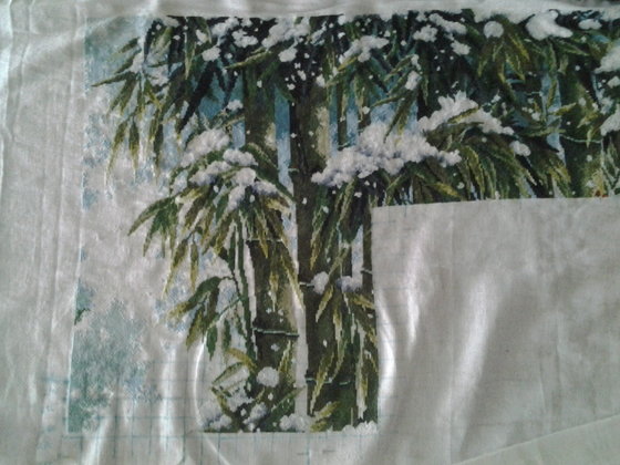 Этап процесса «Бамбук в снегу»