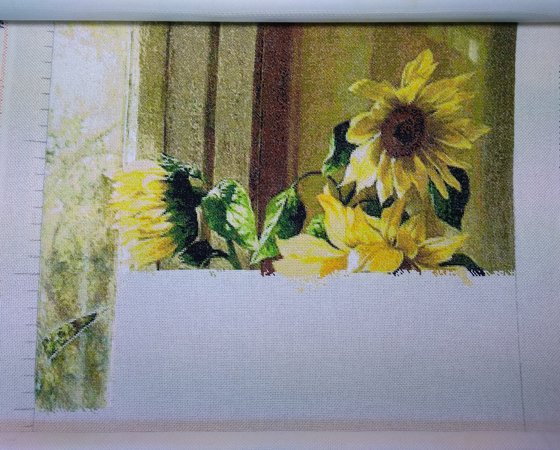 Этап процесса «Мои солнечные подсолнухи»