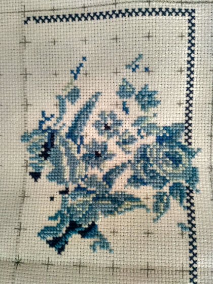 Этап процесса «Голубой букет»