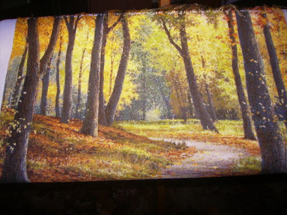 Этап процесса «Тропинка в осеннем парке»