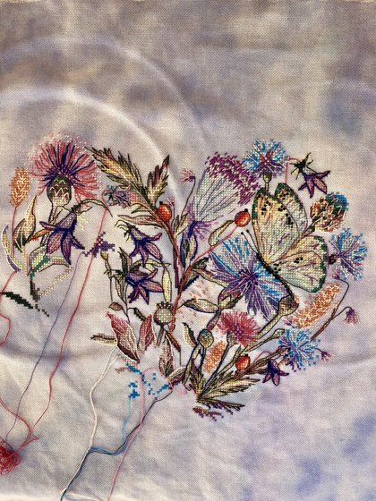 Этап процесса «"Васильковое сердце"»