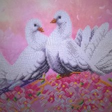 Процесс «Любовь и голуби, Магия канвы»