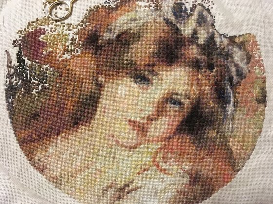 Этап процесса «Портрет девочки»