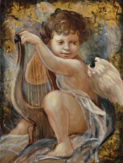 Этап процесса «Мальчик с лирой»