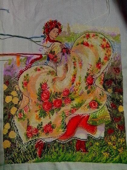 Этап процесса «"Украиночка" по мотивам работ Н. Старовойтовой»