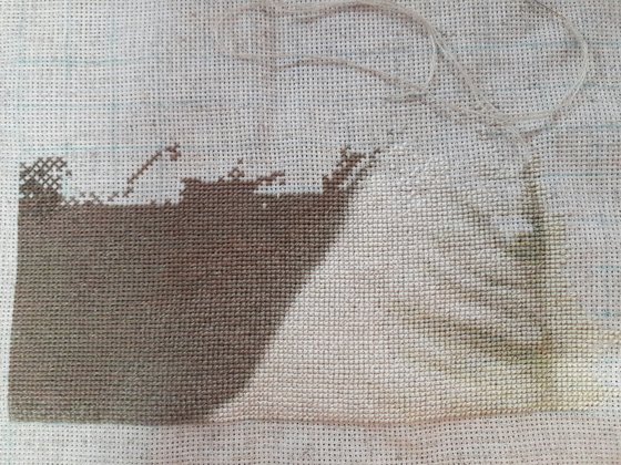 Этап процесса «Девочка с кудрявыми волосами»