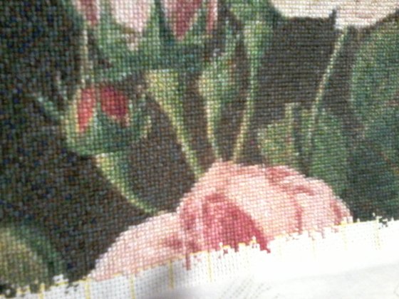 Этап процесса «ГК S1105 "Розы в стеклянной вазе"»