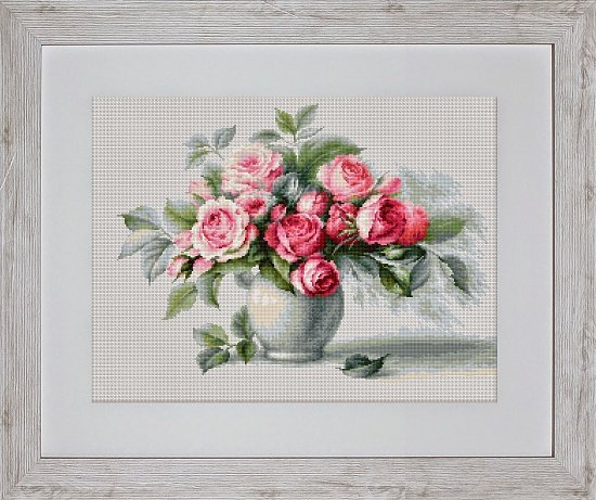 Этап процесса «Этюд с чайными розами»