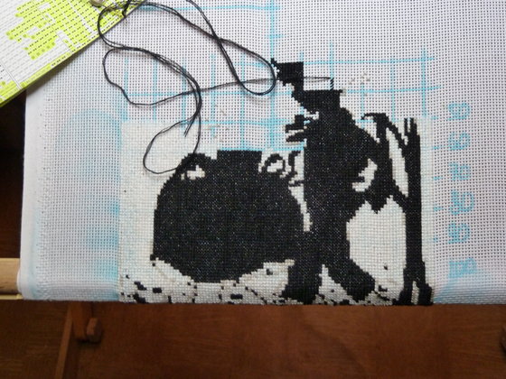 Этап процесса «Монохром. Дети. Прогулка.»