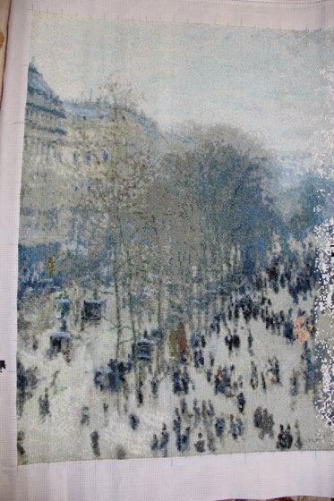 Этап процесса «"Бульвар капуцинок" Клод Моне»