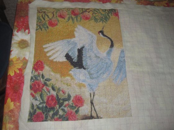 Этап процесса «Журавли под персиковым деревом»