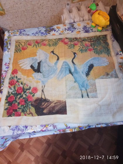 Этап процесса «Журавли под персиковым деревом»