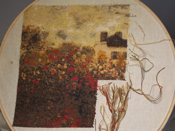 Этап процесса «Сад Моне в Аржантее»