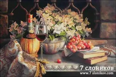 Этап процесса «Натюрморт "Bougainvillea"  - Бугенвиль»