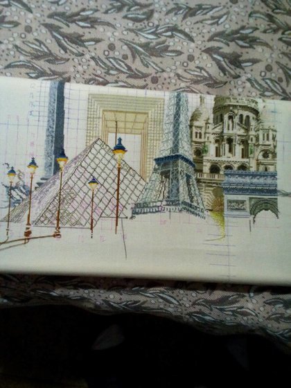 Этап процесса «Париж из серии "Города"»