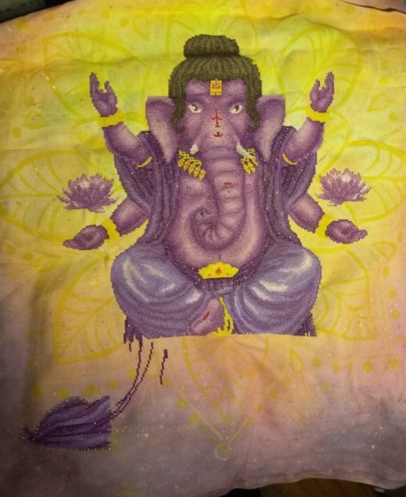 Этап процесса «Сиреневый Ганеша по собственной схеме»