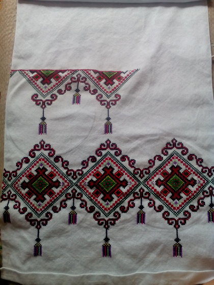 Этап процесса «Свадебный рушник»