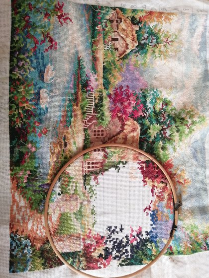 Этап процесса «Чудесная игла волшебный домик»