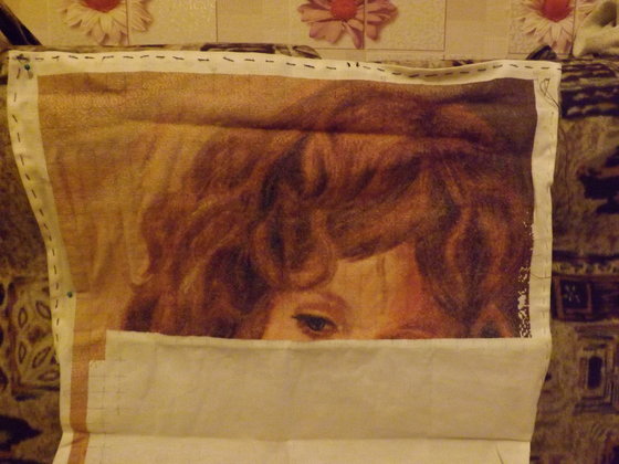 Этап процесса «Девочка с котёнком»