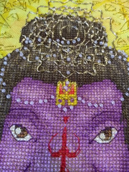 Этап процесса «Сиреневый Ганеша по собственной схеме»