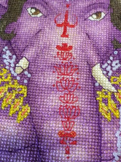 Этап процесса «Сиреневый Ганеша по собственной схеме»