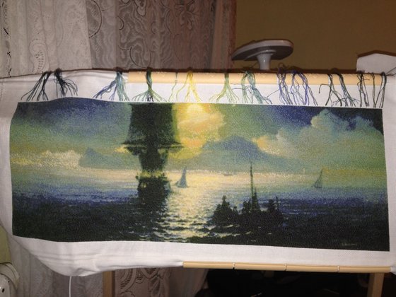 Этап процесса «Айвазовский "Лунная ночь на Капри"_2»