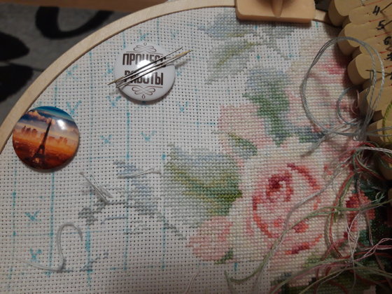 Этап процесса «Этюд с чайными розами»