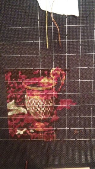 Этап процесса «Сирень и розы»