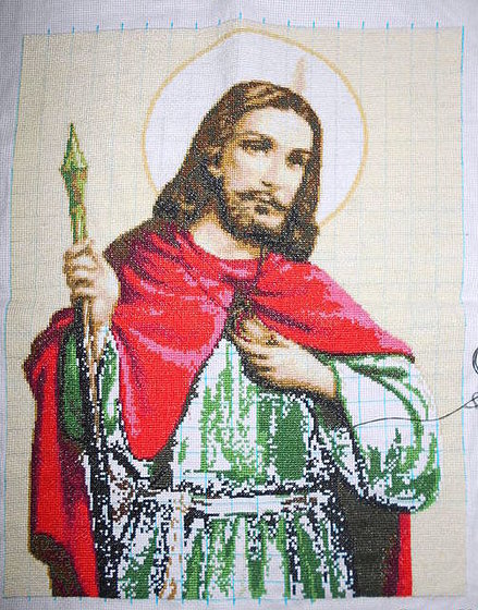 Этап процесса «Именная икона для мужа св. Юда Тадей»