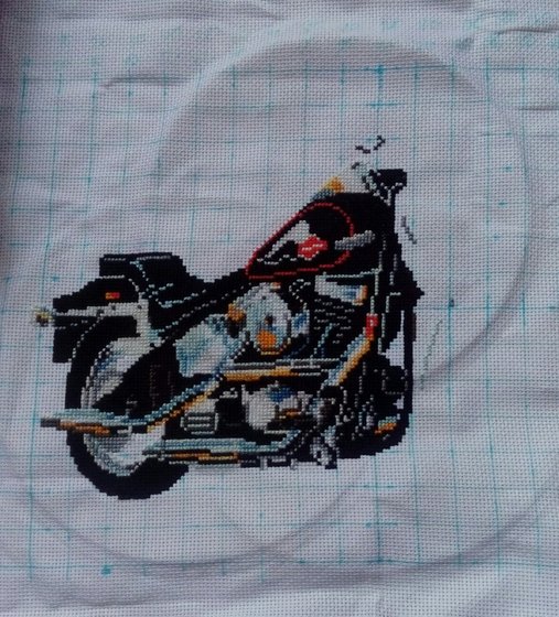 Этап процесса «Мотоцикл Харлей Дэвидсон.»