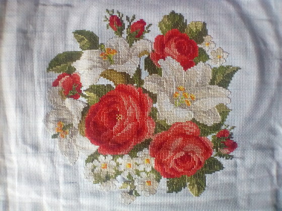 Этап процесса «Лилии и розы.»