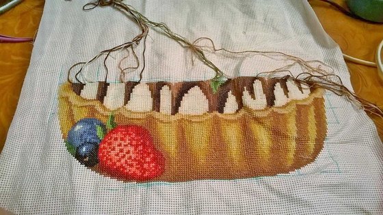 Этап процесса «Подушка Пирожное»